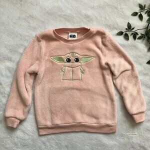 Star Wars Toddler Baby Yoda Grogu Plush Sweatshirt 5T | Pink GUC